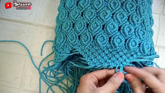 DIY Macrame Shoulder Bag. Simple macrame bag tutorial. смотреть онлайн