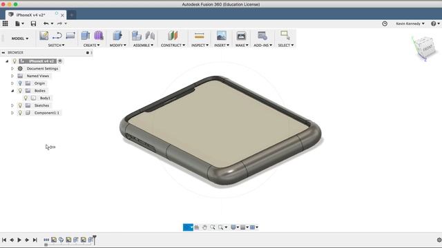 How to 3D Model an iPhone X Phone Case - Learn Autodesk Fusion 360 in 30 Days: Day #10 смотреть онлайн