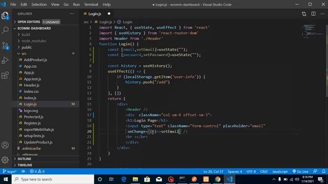 React js project in Hindi # Login with API смотреть онлайн