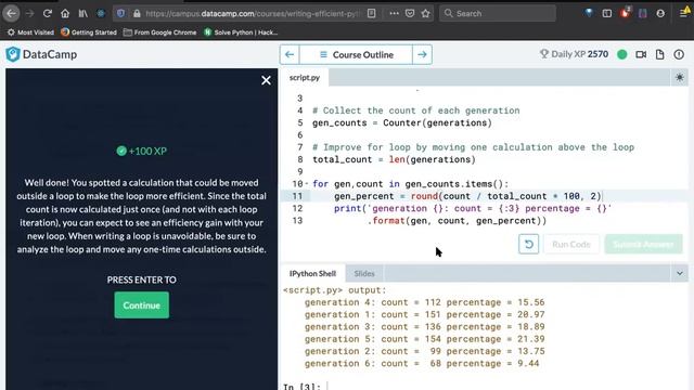 Writing Efficient Python Code 18 | DataCamp | DataCamp solutions смотреть онлайн