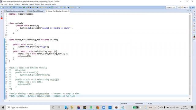 Java Early and Late Binding смотреть онлайн