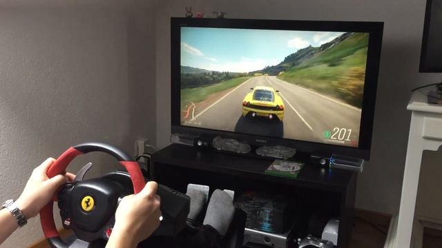 Test Ferrari F430 Scuderia - Racing wheel Forza Horizon 4 смотреть онлайн