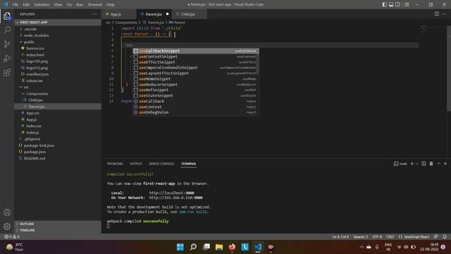 Passing data from child to parent component in ReactJS смотреть онлайн