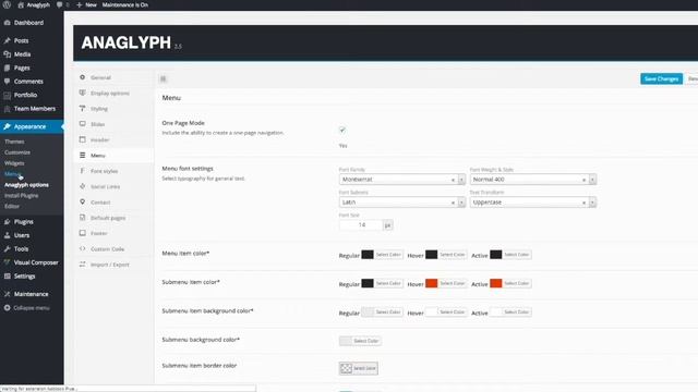How to setup one page menu in Anaglyph WordPress theme смотреть онлайн