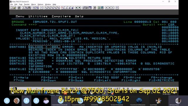 DB2 Index Vs Unique Index MAINFRAME NEW BATCH STARTS ON Aug 31 9.30 AM |Anil Polsani |+91-990850254 смотреть онлайн