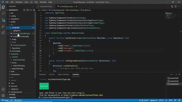 Symfony - Créer une page de contact avec formulaire смотреть онлайн