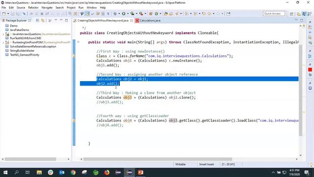 Create Java Class Object Without New Keyword | Different Ways To Create An Object in Java смотреть онлайн