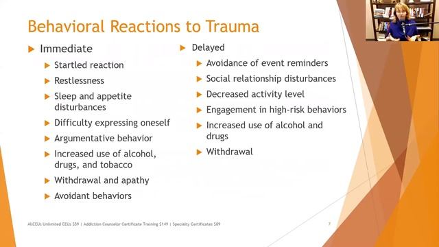 Trauma Informed Care Understanding The Impact Of Trauma: SAMHSA TIP 57