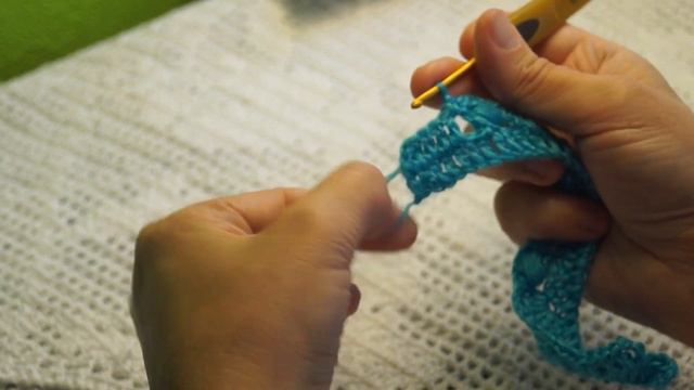 Красивый голубой УЗОР с пышными столбиками ,crochet beautiful pattern вязание КРЮЧКОМ (узор # 291) смотреть онлайн