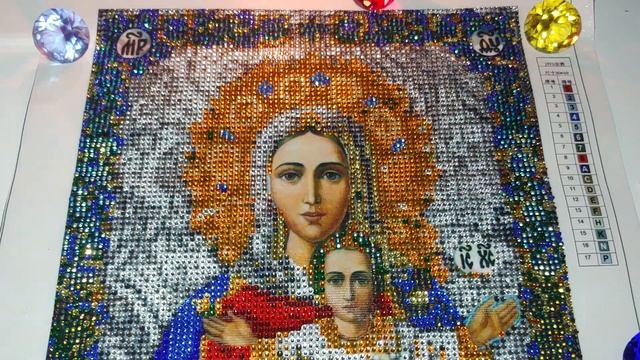 #75. "ДЕВА МАРИЯ" - ОБЗОР ГОТОВОГО НАБОРА. смотреть онлайн