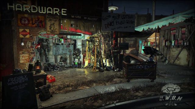 Wasteland Workshop Jazz: 10-Hour Fallout 4 Ambience with Rain and Thunder смотреть онлайн