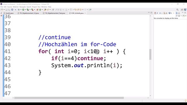 Java lernen [8] -- for- mit continue und break; for(int i:X)-Notation / Beispiele / course смотреть онлайн