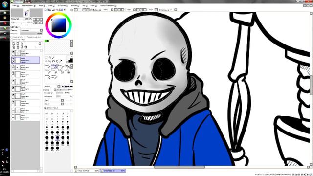 Undertale/Андертейл (Санс и Папирус) Speedpaint смотреть онлайн
