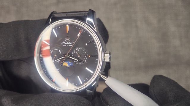 Швейцарський кварцовий годинник ATLANTIC Seaport Moon Phase 56550.41.61 | Style-Time