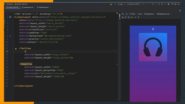 #1 Create Music Player Tutorial - Android Studio | Layout Design | تطبيق مشغل أغاني смотреть онлайн
