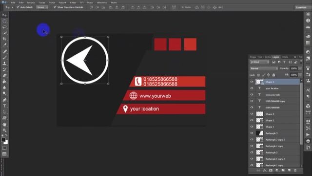 New Business card design 2019 || Business card with photoshop PS || Visiting card смотреть онлайн