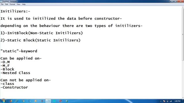 Initializes In Java | Init Block| Non Static Initializes In Hindi | Java In Hindi/URDU-47 смотреть онлайн