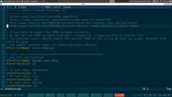 xterm - Xresources Settings & DropDown Terminal - Linux GUI