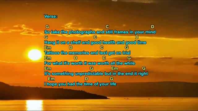 Good Riddance (Time Of Your Life) - Green Day | Lyrics With Chords by Chuck | смотреть онлайн