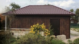 Гаражи с отделкой профнастилом