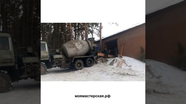Демонтаж кирпичной стены и заливка монолитной плиты под котёл смотреть онлайн