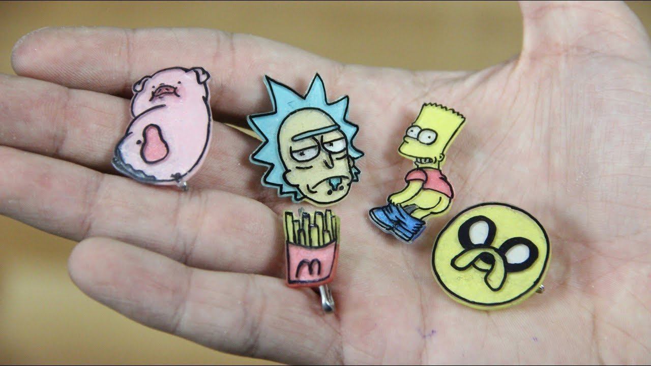 КАК СДЕЛАТЬ ЗНАЧКИ ИЗ ПЛАСТИКА? - DIY смотреть онлайн