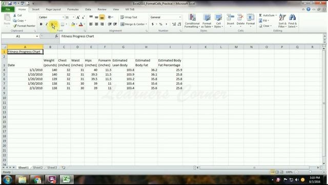 Excel - Use the Bold, Italic, Underline and Border Commands смотреть онлайн