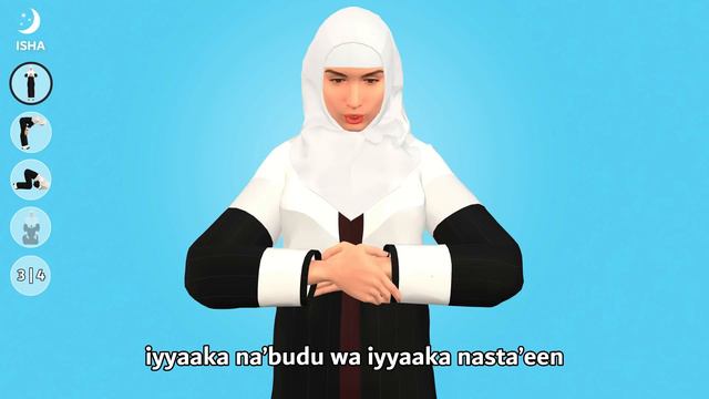 How to pray Isha for woman (beginners) - with Subtitle смотреть онлайн