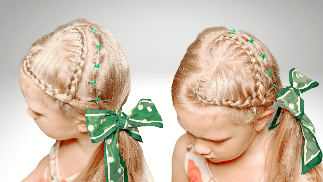 Прическа с резинками и лентой | Прически на длинные волосы смотреть онлайн