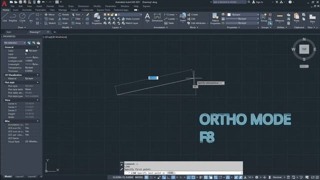 #52 Draw A Straight Line In Autocad | Ortho Mode F8 | Cad Gizmo смотреть онлайн