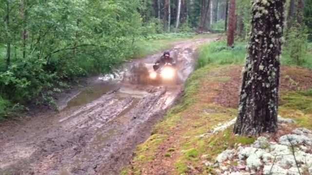 Покатушки по лесу. #yamaha #grizzly #mud смотреть онлайн