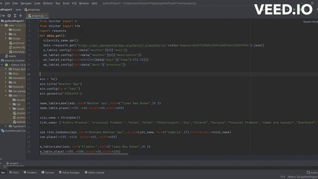 Making a weather app in Python using API key смотреть онлайн