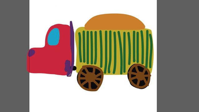 Рисование грузовика детям часть 40 смотреть онлайн