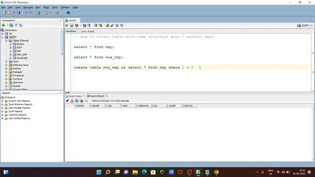 Create table from another table in Oracle смотреть онлайн