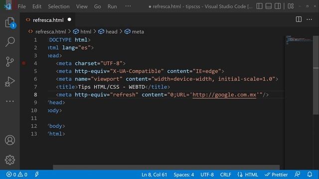 El Tip del Día | Tips HTML | Meta http-equiv refresh | Redirect en HTML - Refresh automático en HTM смотреть онлайн