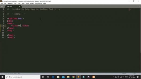 Sublime Text 3 - Setting Up Autosave
