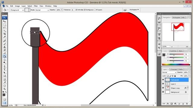 cara membuat bendera dengan photoshop смотреть онлайн
