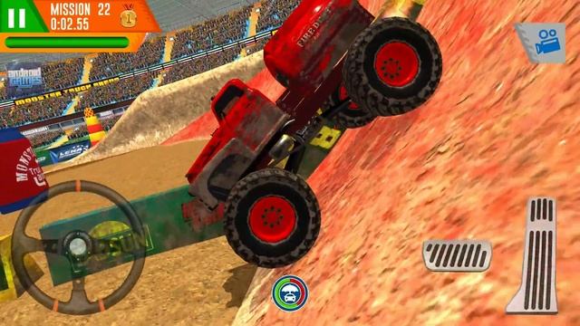 Monster Truck Arena #3 - Fire Truck & Bus Monster Trucks Driving - Android Gameplay смотреть онлайн