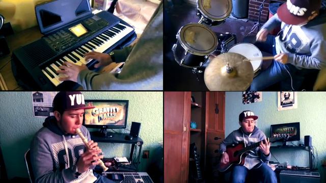 Gravity Falls Theme Cover (Piano, Drums, Guitar & Flute) смотреть онлайн