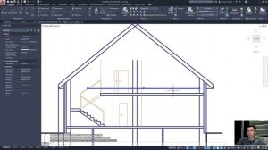 План дома в AutoCAD. Часть 11.1 Разрез в АВТОКАДе на примере здания [часть 2] Без оформления.