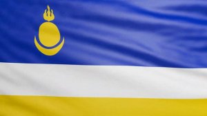 Флаг Республики Бурятия. Флаги субъектов РФ. Зацикленное видео. Бесплатный футаж.