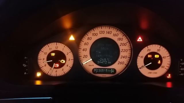 Запуск дизельного мотора Мерседес -27C w211 270CDI (дизель) смотреть онлайн