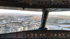 Посадка в Анталье на полосу 36С