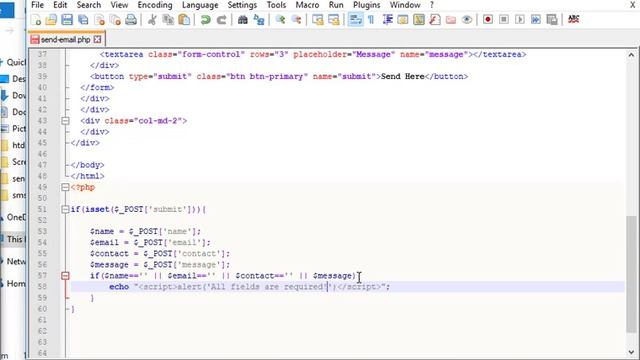 Send Email From Contact Form to email using Php смотреть онлайн