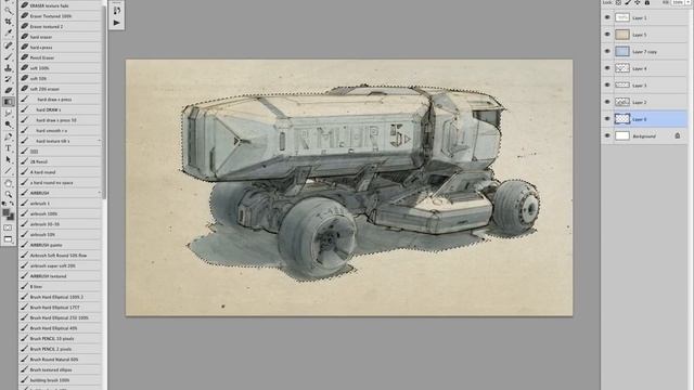 "Value + Color" added to a line drawing in Photoshop смотреть онлайн