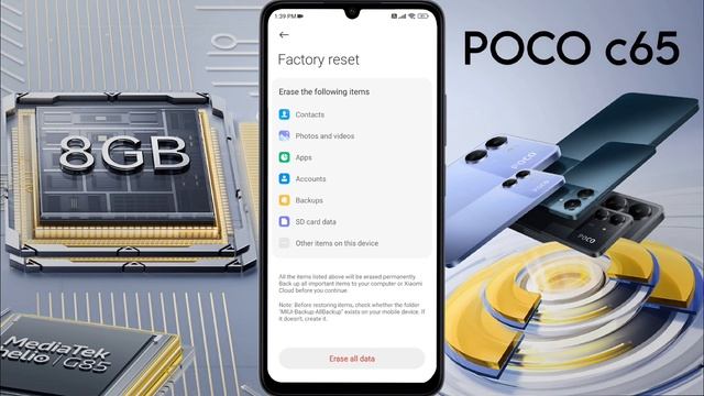 How To POCO C65 Reset | Poco C65 Phone Backup & Reset