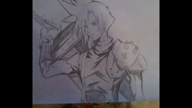 My Pencil & Ink Drawing: Cloud Strife: "Final Fantasy 7" смотреть онлайн