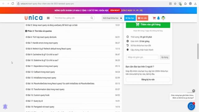 React query thực chiến siêu dễ 2023 (TanStack Query) PRO - Khóa học Công nghệ (Dữ liệu ) смотреть онлайн