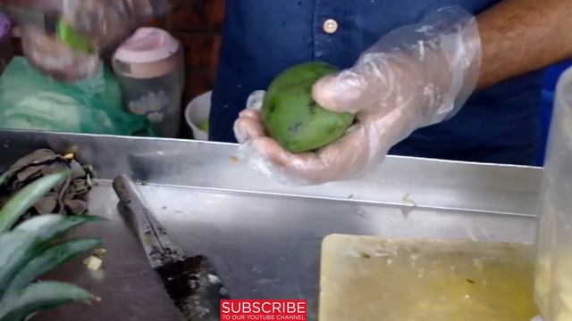 Amazing Pineapple Cutting Skill like Fruit Ninja in Street Juice Bar смотреть онлайн