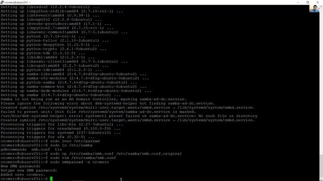 Ubuntu Server 18.04 - Install Samba Server and Add a New User смотреть онлайн